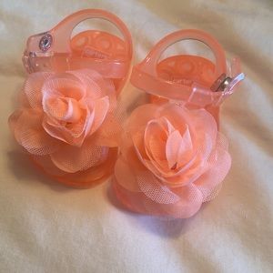 2 Pairs of baby jellies size 0-3 months